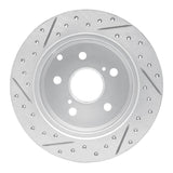 Dynamic Friction 2006-2018 Lexus Hs250H Rear Right Drilled & Slotted Geoperformance Rotor by Dynamic Friction Company 830-76134R