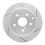 Dynamic Friction 2006-2018 Lexus Hs250H Rear Right Drilled & Slotted Geoperformance Rotor by Dynamic Friction Company 830-76134R
