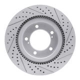 Dynamic Friction 2007-2022 Lexus LX570 Front Left Drilled & Slotted Geoperformance Rotor by Dynamic Friction Company 830-76136L