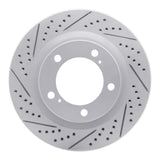 Dynamic Friction 2007-2022 Lexus LX570 Front Left Drilled & Slotted Geoperformance Rotor by Dynamic Friction Company 830-76136L