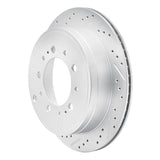 Dynamic Friction 2007-2022 Lexus LX570 Rear Left Drilled & Slotted Geoperformance Rotor by Dynamic Friction Company 830-76137L