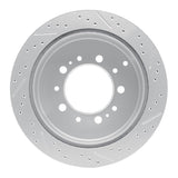 Dynamic Friction 2007-2022 Lexus LX570 Rear Left Drilled & Slotted Geoperformance Rotor by Dynamic Friction Company 830-76137L