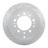 Dynamic Friction 2007-2022 Lexus LX570 Rear Left Drilled & Slotted Geoperformance Rotor by Dynamic Friction Company 830-76137L