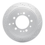 Dynamic Friction 2007-2022 Lexus Lx570 Rear Right Drilled & Slotted Geoperformance Rotor by Dynamic Friction Company 830-76137R