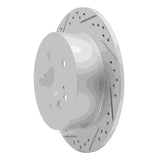 Dynamic Friction 2008-2013 Toyota Highlander Rear Left Drilled & Slotted Geoperformance Rotor by Dynamic Friction Company 830-76139L