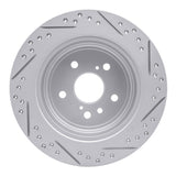 Dynamic Friction 2008-2013 Toyota Highlander Rear Left Drilled & Slotted Geoperformance Rotor by Dynamic Friction Company 830-76139L