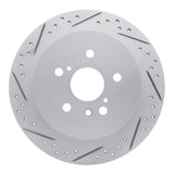 Dynamic Friction 2008-2013 Toyota Highlander Rear Left Drilled & Slotted Geoperformance Rotor by Dynamic Friction Company 830-76139L
