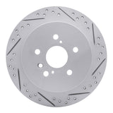 Dynamic Friction 2008-2013 Toyota Highlander Rear Right Drilled & Slotted Geoperformance Rotor by Dynamic Friction Company 830-76139R
