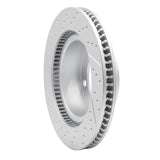 Dynamic Friction 2008-2021 Lexus Lx570 Front Right Drilled & Slotted Geoperformance Rotor by Dynamic Friction Company 830-76140R