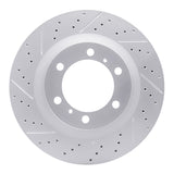 Dynamic Friction 2010-2024 Lexus Gx460 Front Left Drilled & Slotted Geoperformance Rotor by Dynamic Friction Company 830-76142L