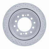 Dynamic Friction 2010-2024 Lexus GX460 Rear Left Drilled & Slotted Geoperformance Rotor by Dynamic Friction Company 830-76143L