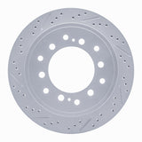 Dynamic Friction 2010-2024 Lexus GX460 Rear Left Drilled & Slotted Geoperformance Rotor by Dynamic Friction Company 830-76143L
