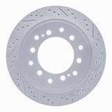 Dynamic Friction 2010-2024 Lexus GX460 Rear Right Drilled & Slotted Geoperformance Rotor by Dynamic Friction Company 830-76143R