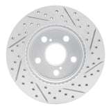 Dynamic Friction 2016-2022 Toyota Prius Prime Front Left Drilled & Slotted Geoperformance Rotor by Dynamic Friction Company 830-76151L