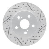 Dynamic Friction 2016-2022 Toyota Prius Prime Front Right Drilled & Slotted Geoperformance Rotor by Dynamic Friction Company 830-76151R