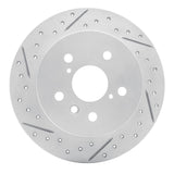 Dynamic Friction 2018-2024 Toyota Camry Rear Left Drilled & Slotted Geoperformance Rotor by Dynamic Friction Company 830-76152L