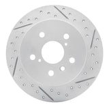 Dynamic Friction 2018-2024 Toyota Camry Rear Right Drilled & Slotted Geoperformance Rotor by Dynamic Friction Company 830-76152R