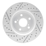 Dynamic Friction 2018-2022 Toyota C-Hr Front Right Drilled & Slotted Geoperformance Rotor by Dynamic Friction Company 830-76153R
