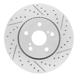Dynamic Friction 2018-2022 Toyota C-Hr Front Right Drilled & Slotted Geoperformance Rotor by Dynamic Friction Company 830-76153R