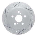 Dynamic Friction 2019-2026 Toyota Corolla (Us/Canada) Rear Left Drilled & Slotted Geoperformance Rotor by Dynamic Friction Company 830-76156L