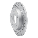 Dynamic Friction 2004-2013 Mazda 3 Rear Left Drilled & Slotted Geoperformance Rotor by Dynamic Friction Company 830-80039L