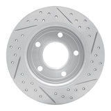 Dynamic Friction 2004-2013 Mazda 3 Rear Left Drilled & Slotted Geoperformance Rotor by Dynamic Friction Company 830-80039L