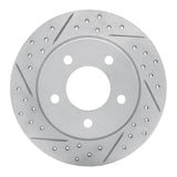 Dynamic Friction 2004-2013 Mazda 3 Rear Left Drilled & Slotted Geoperformance Rotor by Dynamic Friction Company 830-80039L