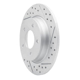 Dynamic Friction 2004-2013 Mazda 3 Rear Right Drilled & Slotted Geoperformance Rotor by Dynamic Friction Company 830-80040R