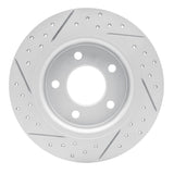 Dynamic Friction 2004-2013 Mazda 3 Rear Right Drilled & Slotted Geoperformance Rotor by Dynamic Friction Company 830-80040R