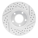 Dynamic Friction 2004-2013 Mazda 3 Front Left Drilled & Slotted Geoperformance Rotor by Dynamic Friction Company 830-80041L