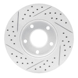 Dynamic Friction 2004-2013 Mazda 3 Front Right Drilled & Slotted Geoperformance Rotor by Dynamic Friction Company 830-80041R