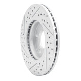 Dynamic Friction 2004-2013 Mazda 3 Front Right Drilled & Slotted Geoperformance Rotor by Dynamic Friction Company 830-80041R