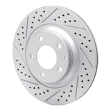 Dynamic Friction 2004-2011 Mazda Rx-8 Rear Left Drilled & Slotted Geoperformance Rotor by Dynamic Friction Company 830-80044L