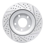 Dynamic Friction 2004-2011 Mazda Rx-8 Rear Left Drilled & Slotted Geoperformance Rotor by Dynamic Friction Company 830-80044L