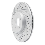 Dynamic Friction 2007-2013 Mazda 3 Front Left Drilled & Slotted Geoperformance Rotor by Dynamic Friction Company 830-80048L