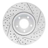 Dynamic Friction 2007-2013 Mazda 3 Front Left Drilled & Slotted Geoperformance Rotor by Dynamic Friction Company 830-80048L