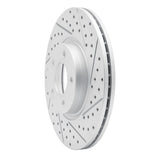 Dynamic Friction 2007-2013 Mazda 3 Front Right Drilled & Slotted Geoperformance Rotor by Dynamic Friction Company 830-80048R