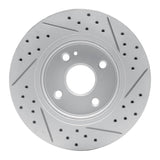 Dynamic Friction 2011-2015 Mazda 2 (USA/Canada) Front Left Drilled & Slotted Geoperformance Rotor by Dynamic Friction Company 830-80050L
