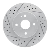 Dynamic Friction 2011-2015 Mazda 2 (USA/Canada) Front Left Drilled & Slotted Geoperformance Rotor by Dynamic Friction Company 830-80050L