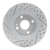 Dynamic Friction 2011-2015 Mazda 2 (USA/Canada) Front Right Drilled & Slotted Geoperformance Rotor by Dynamic Friction Company 830-80050R