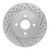 Dynamic Friction 2011-2015 Mazda 2 (USA/Canada) Front Right Drilled & Slotted Geoperformance Rotor by Dynamic Friction Company 830-80050R