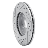 Dynamic Friction 2011-2015 Mazda 2 (USA/Canada) Front Right Drilled & Slotted Geoperformance Rotor by Dynamic Friction Company 830-80050R