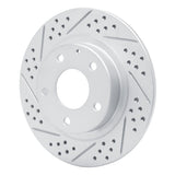 Dynamic Friction 2014-2021 Mazda 6 Rear Left Drilled & Slotted Geoperformance Rotor by Dynamic Friction Company 830-80051L