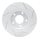 Dynamic Friction 2014-2021 Mazda 6 Rear Left Drilled & Slotted Geoperformance Rotor by Dynamic Friction Company 830-80051L