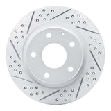 Dynamic Friction 2014-2021 Mazda 6 Rear Left Drilled & Slotted Geoperformance Rotor by Dynamic Friction Company 830-80051L