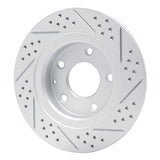 Dynamic Friction 2014-2021 Mazda 6 Rear Left Drilled & Slotted Geoperformance Rotor by Dynamic Friction Company 830-80051L