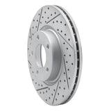 Dynamic Friction 2004-2015 Mazda 3 Front Left Drilled & Slotted Geoperformance Rotor by Dynamic Friction Company 830-80065L