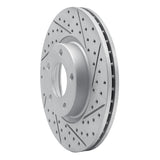 Dynamic Friction 2004-2015 Mazda 3 Front Right Drilled & Slotted Geoperformance Rotor by Dynamic Friction Company 830-80065R