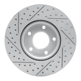 Dynamic Friction 2004-2015 Mazda 3 Front Right Drilled & Slotted Geoperformance Rotor by Dynamic Friction Company 830-80065R