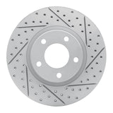 Dynamic Friction 2004-2015 Mazda 3 Front Right Drilled & Slotted Geoperformance Rotor by Dynamic Friction Company 830-80065R
